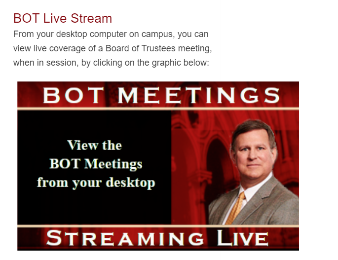 Board of Trustees Live Meeting